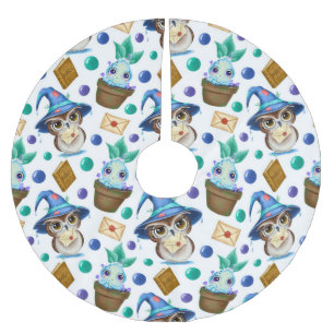 Jupon De Sapin En Polyester Brossé Motif d'Halloween magique