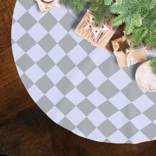 Jupon De Sapin En Polyester Brossé Motif diamant en gris et lavande