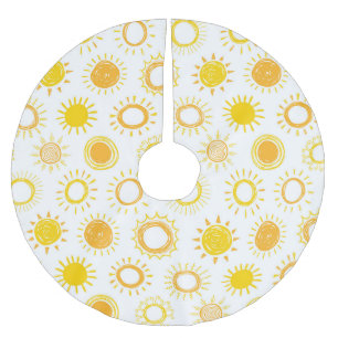Jupon De Sapin En Polyester Brossé Motif Doodle