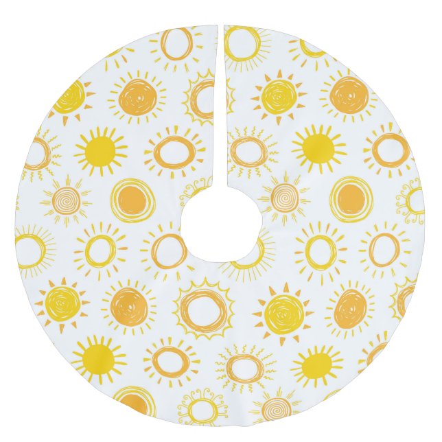 Jupon De Sapin En Polyester Brossé Motif Doodle  (Devant)