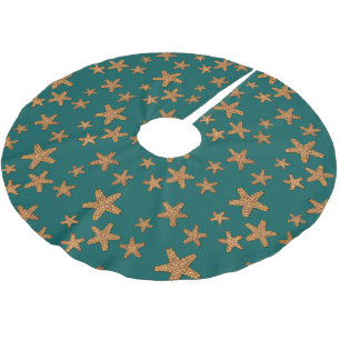 Jupon De Sapin En Polyester Brossé Motif d'orangé