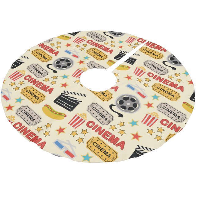 Jupon De Sapin En Polyester Brossé Motif du cinéma (Angle)