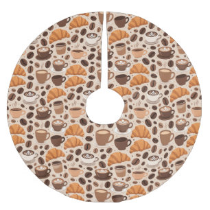 Jupon De Sapin En Polyester Brossé Motif esthétique de café moderne