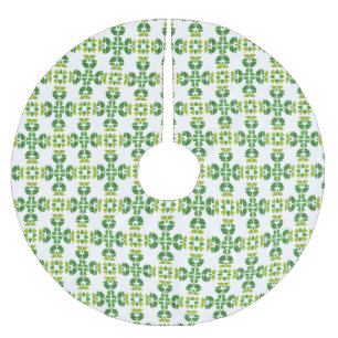 Jupon De Sapin En Polyester Brossé Motif Feuille, Motif De Feuilles, Feuilles Verts