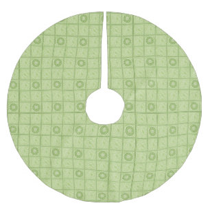 Jupon De Sapin En Polyester Brossé Motif floral carré vert vintage de William Morris