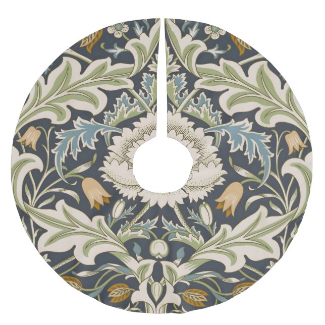 Jupon De Sapin En Polyester Brossé Motif floral classique William Morris Severn (Devant)