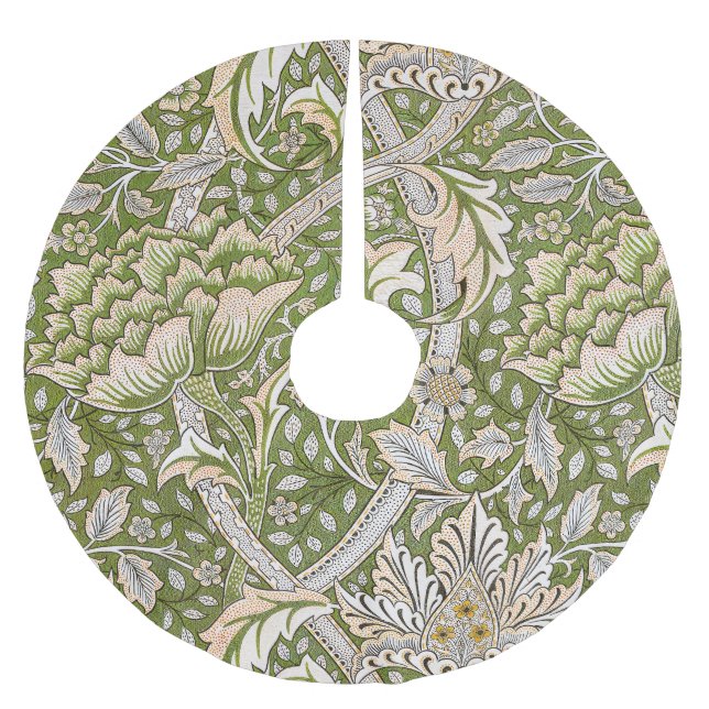 Jupon De Sapin En Polyester Brossé Motif Floral Classique William Morris Windrush (Devant)