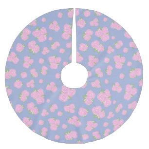 Jupon De Sapin En Polyester Brossé Motif floral de roses vintage