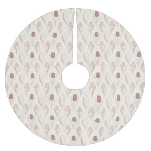 Jupon De Sapin En Polyester Brossé Motif floral de tulipe moderne