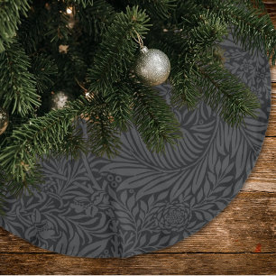 Jupon De Sapin En Polyester Brossé Motif floral noir élégant