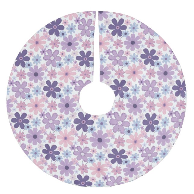 Jupon De Sapin En Polyester Brossé Motif floral Y2K (Devant)