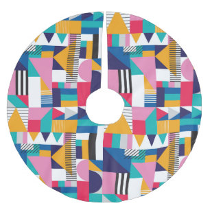 Jupon De Sapin En Polyester Brossé Motif géométrique Abstrait moderne sans couture