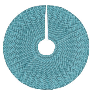 Jupon De Sapin En Polyester Brossé Motif géométrique du cercle de tissage du panier