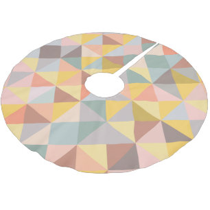 Jupon De Sapin En Polyester Brossé Motif géométrique élégant dans les tons d'automne