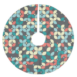 Jupon De Sapin En Polyester Brossé Motif géométrique intemporel, desi abstrait