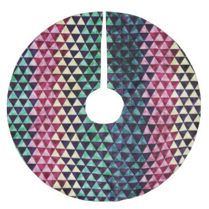 Jupon De Sapin En Polyester Brossé Motif géométrique triangle vintage sans couture