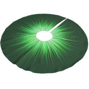 Jupon De Sapin En Polyester Brossé Motif Green Sunburst