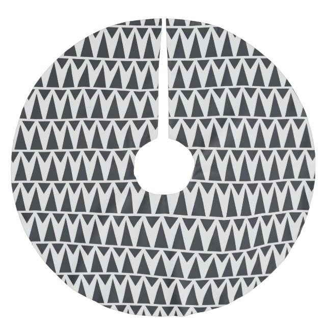 Jupon De Sapin En Polyester Brossé Motif moderne géométrique Abstrait (Devant)