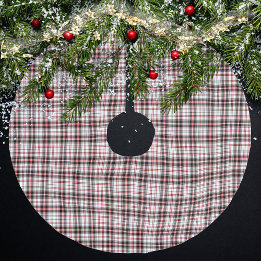 Jupon De Sapin En Polyester Brossé Motif moderne rouge et noir