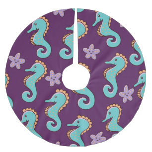 Jupon De Sapin En Polyester Brossé Motif nautique vintage