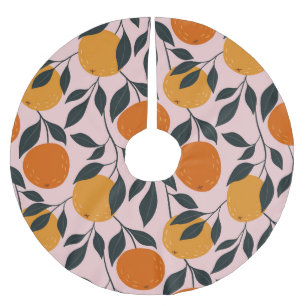 Jupon De Sapin En Polyester Brossé Motif orange vibrant