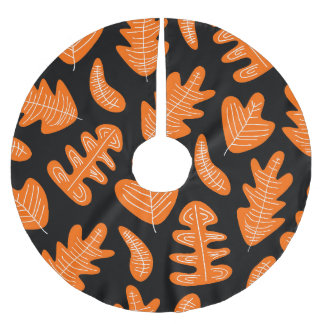 Jupon De Sapin En Polyester Brossé Motif Plante Exotique feuille vintage