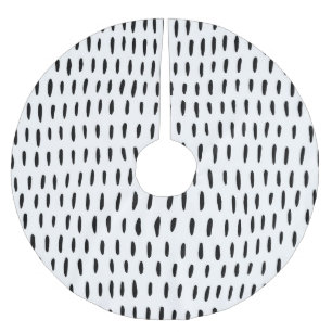 Jupon De Sapin En Polyester Brossé Motif rayé noir et blanc : dessiné à la main