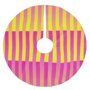 Jupon De Sapin En Polyester Brossé Motif rayé orange jaune rose