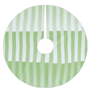 Jupon De Sapin En Polyester Brossé Motif rayé vert blanc