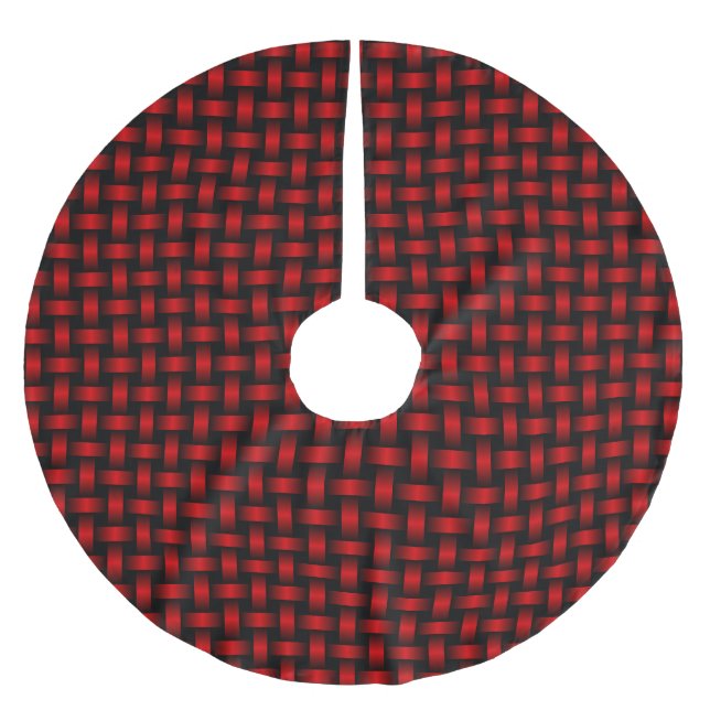 Jupon De Sapin En Polyester Brossé Motif Red Black Weaver (Devant)