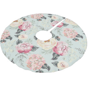 Jupon De Sapin En Polyester Brossé Motif rose Rose Garden