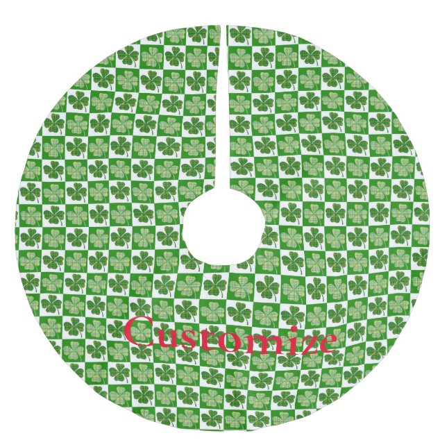 Jupon De Sapin En Polyester Brossé Motif shamrock Thunder_Cove (Devant)