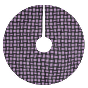 Jupon De Sapin En Polyester Brossé Motif Tissé Noir Violet
