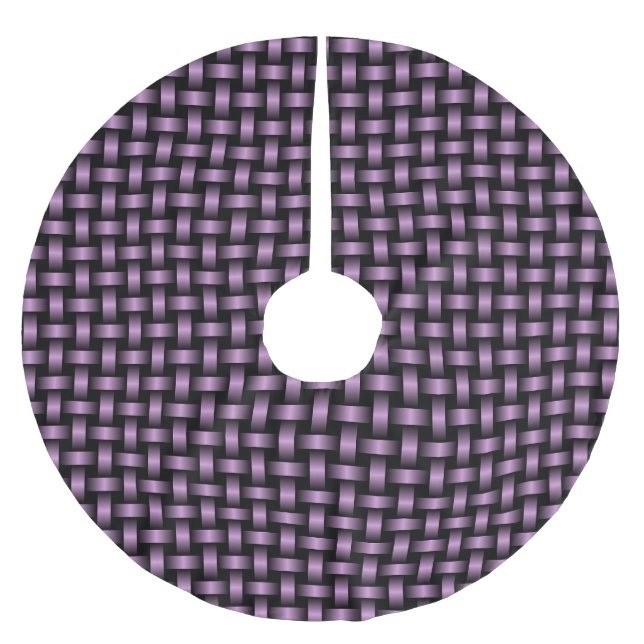 Jupon De Sapin En Polyester Brossé Motif Tissé Noir Violet (Devant)