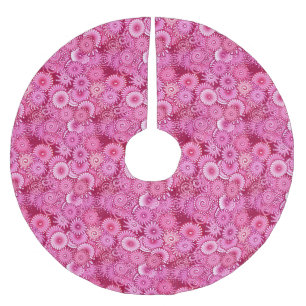 Jupon De Sapin En Polyester Brossé Motif tourbillon fractal, magenta, rose, bordeaux
