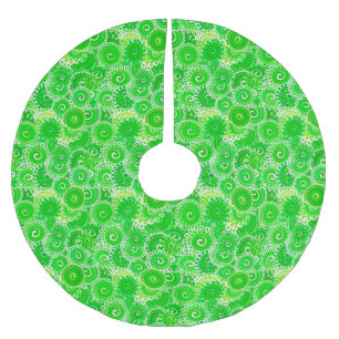 Jupon De Sapin En Polyester Brossé Motif tourbillon fractal, nuances vert émeraude