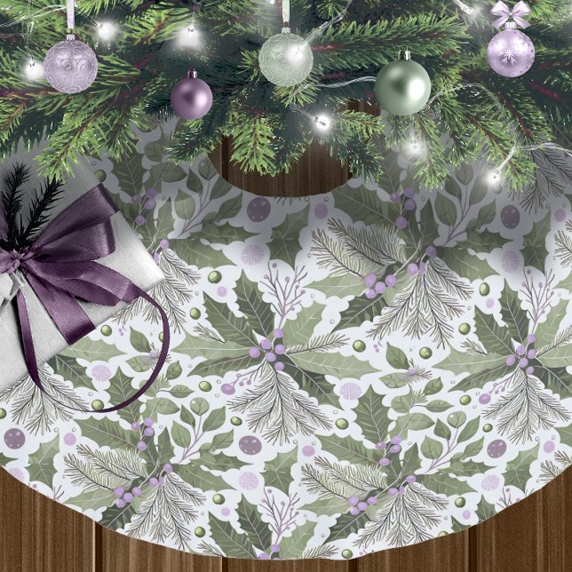 Jupon De Sapin En Polyester Brossé Motif vert pourpre n° 17 ID1009 (Créateur téléchargé)