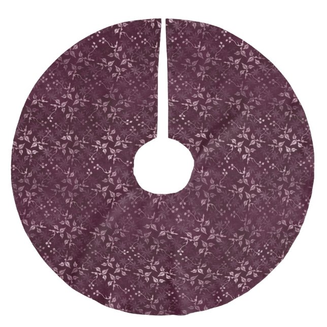 Jupon De Sapin En Polyester Brossé Motif Vin de Mûre  (Devant)
