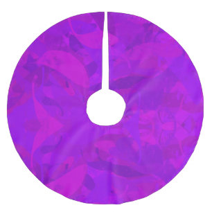 Jupon De Sapin En Polyester Brossé Motif Violet