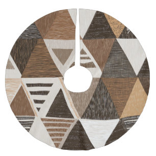 Jupon De Sapin En Polyester Brossé Motifs nigérians sur fond de triangles