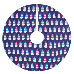 Jupon De Sapin En Polyester Brossé Motoneige rose et bleu