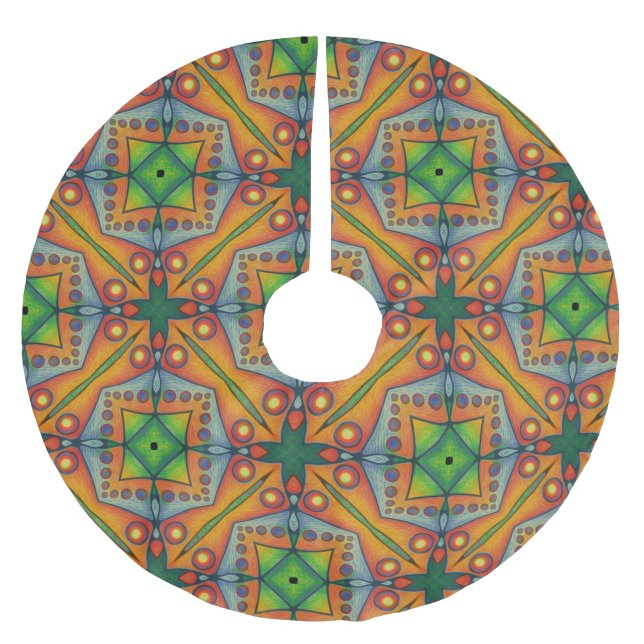 Jupon De Sapin En Polyester Brossé multi motif (Devant)