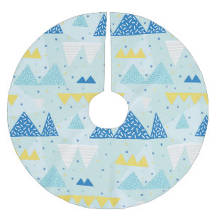 Jupon De Sapin En Polyester Brossé Multicolor Party : Amusant Motif sans couture.