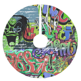 Jupon De Sapin En Polyester Brossé Mur de graffitis : Hip hop urbain