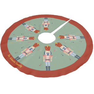 Jupon De Sapin En Polyester Brossé Musique de ballet personnalisée Red Green Nutcrack