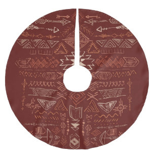 Jupon De Sapin En Polyester Brossé Navajo Aztec : Ethnic Doodle Motif.