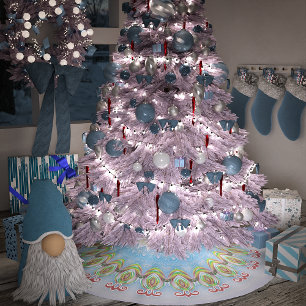 Jupon De Sapin En Polyester Brossé Noël