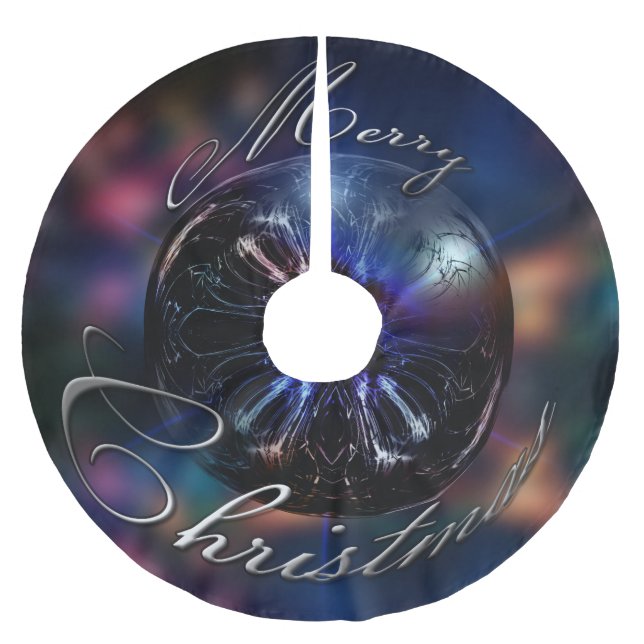 Jupon De Sapin En Polyester Brossé Noël 2014-0918 (Devant)