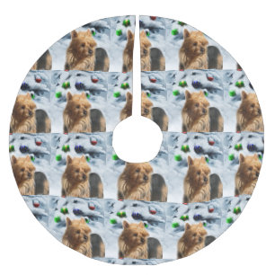 Jupon De Sapin En Polyester Brossé Noël australien Terrier