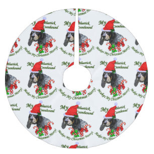 Jupon De Sapin En Polyester Brossé Noël Bluetick Coonhound